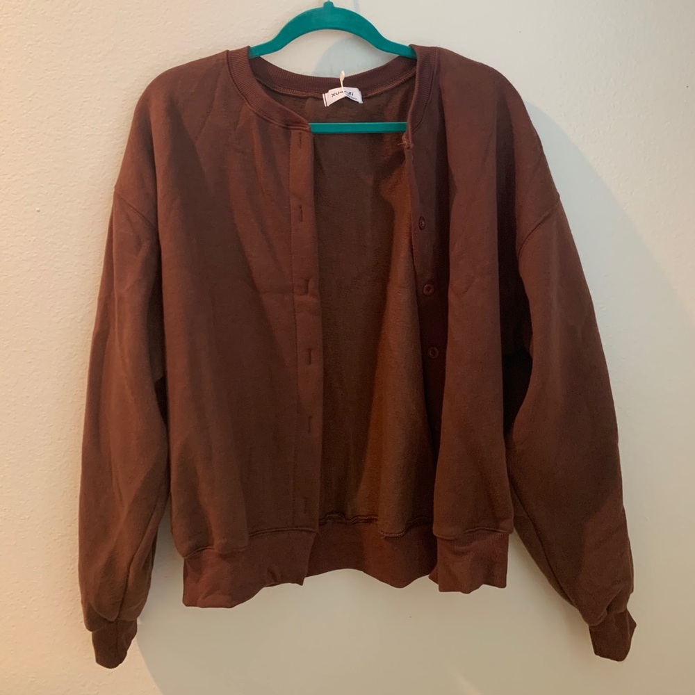 Brown babydoll sweater